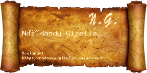 Nádasdy Gizella névjegykártya