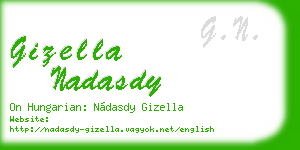gizella nadasdy business card